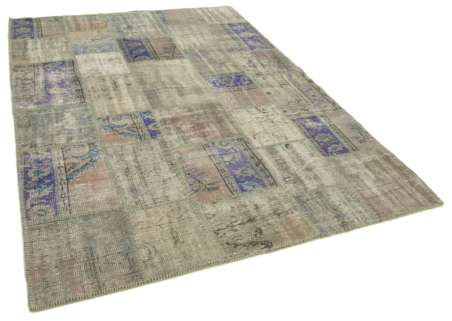 6x8 Grey Patchwork Rug - 31817