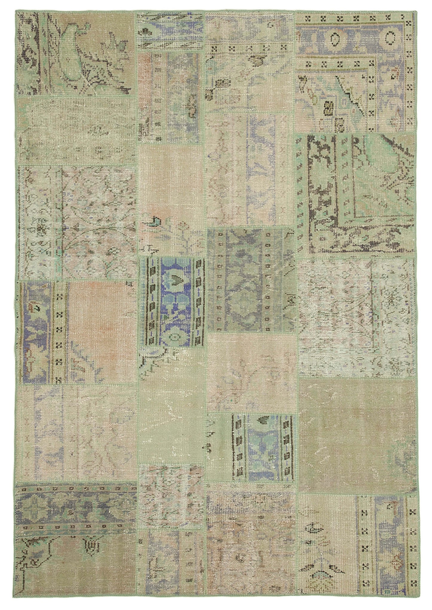 6x8 Beige Patchwork Rug - 31822