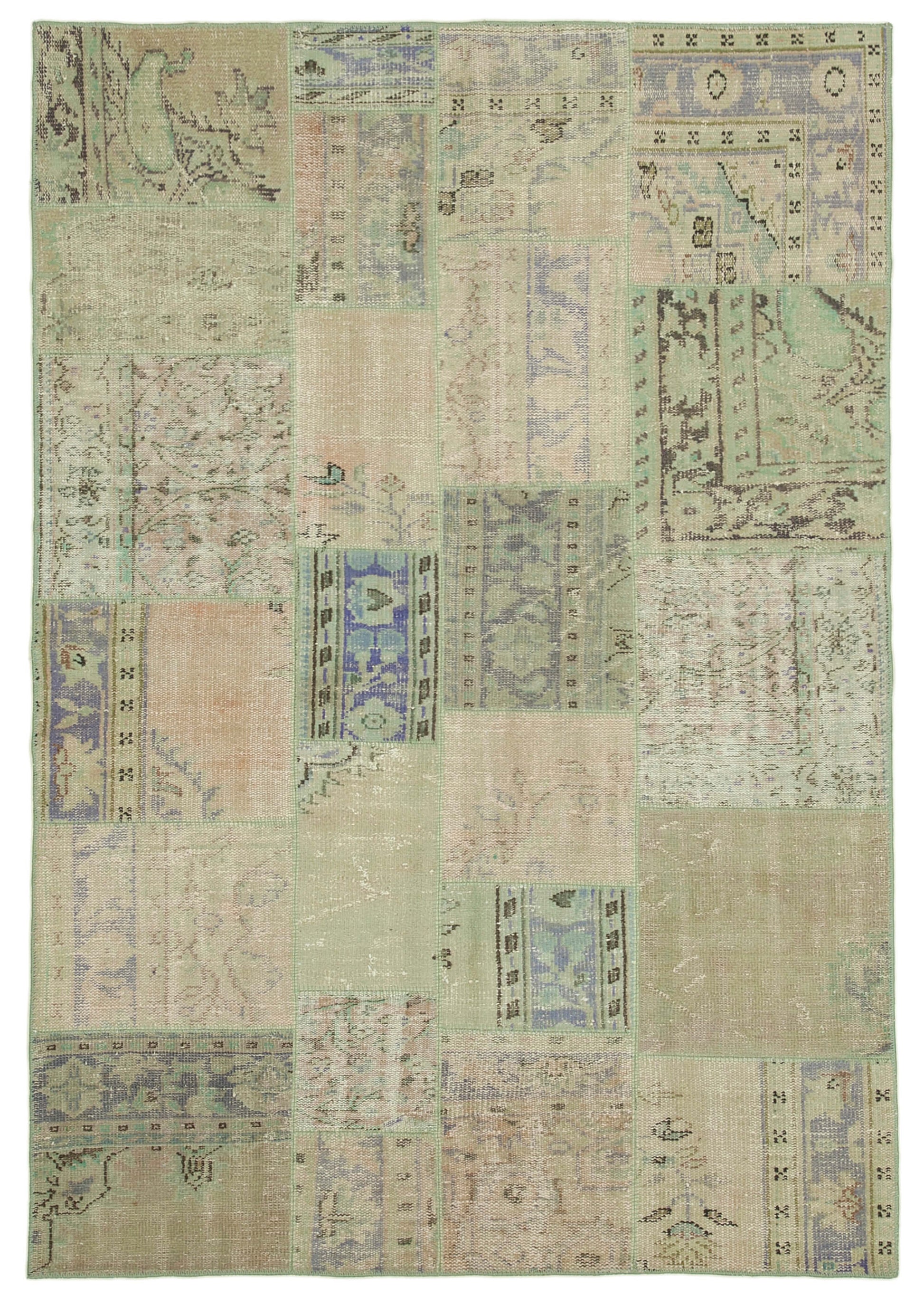 6x8 Beige Patchwork Rug - 31822