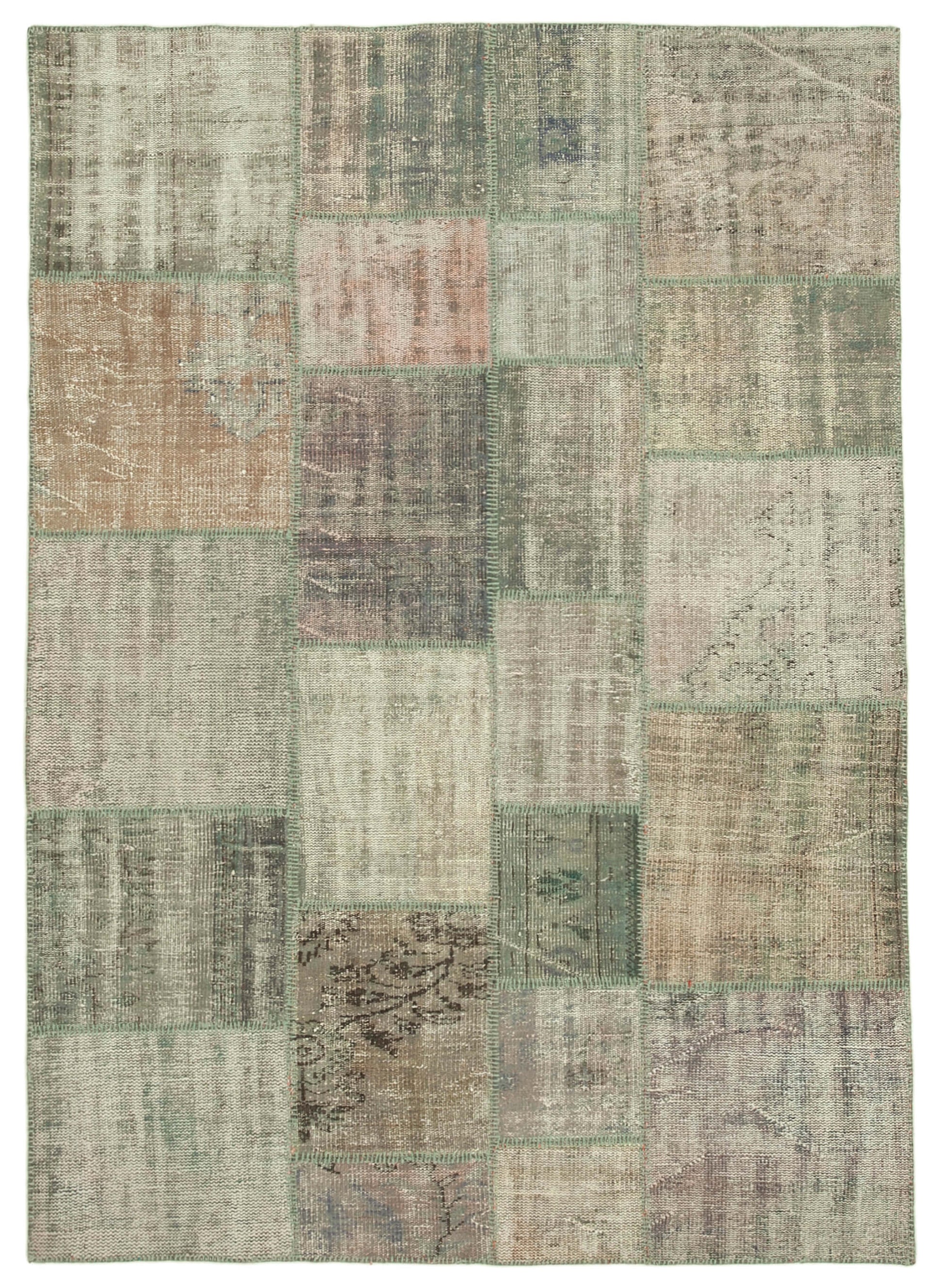 6x8 Grey Patchwork Rug - 31823