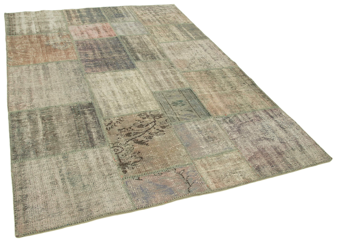 6x8 Grey Patchwork Rug - 31823