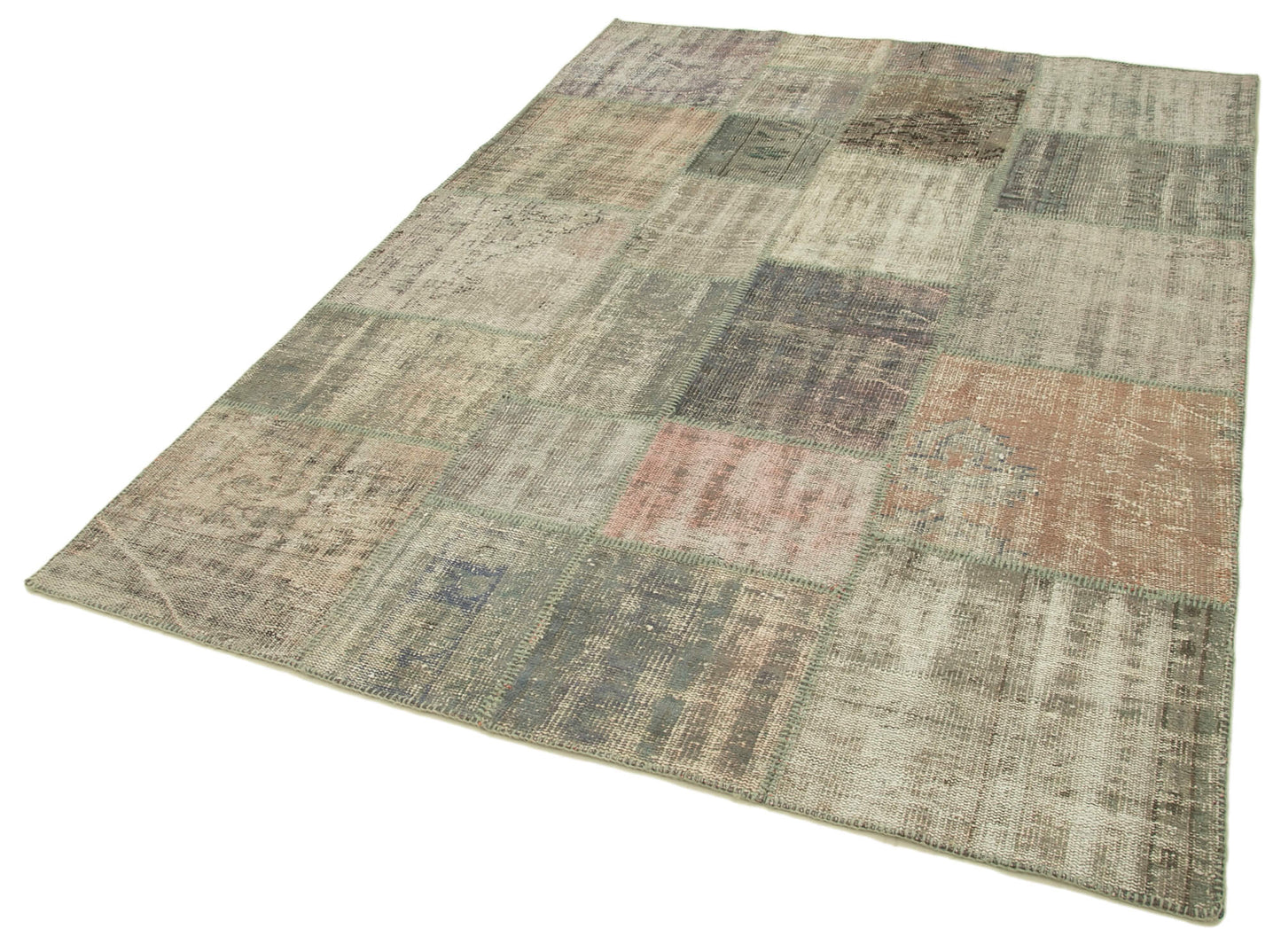 6x8 Grey Patchwork Rug - 31823