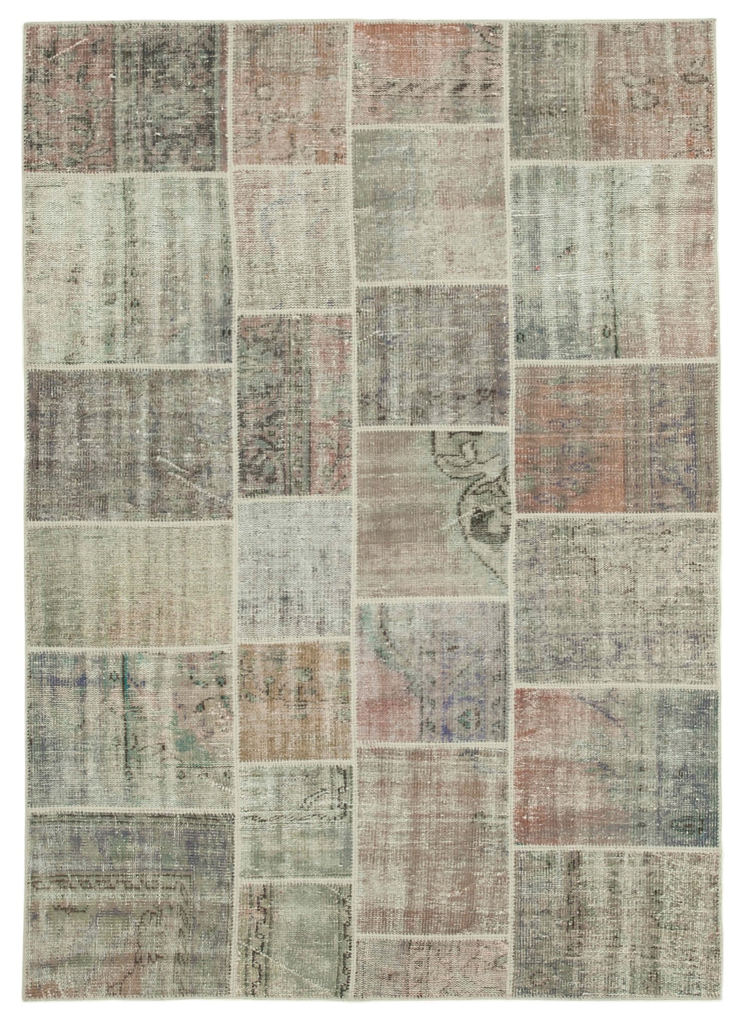 6x8 Grey Patchwork Rug - 31827