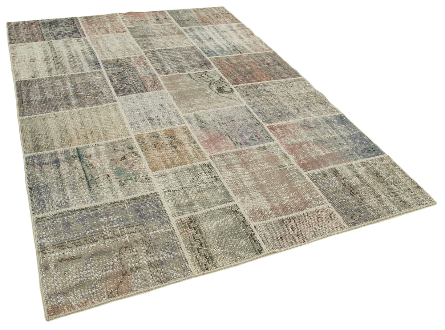 6x8 Grey Patchwork Rug - 31827