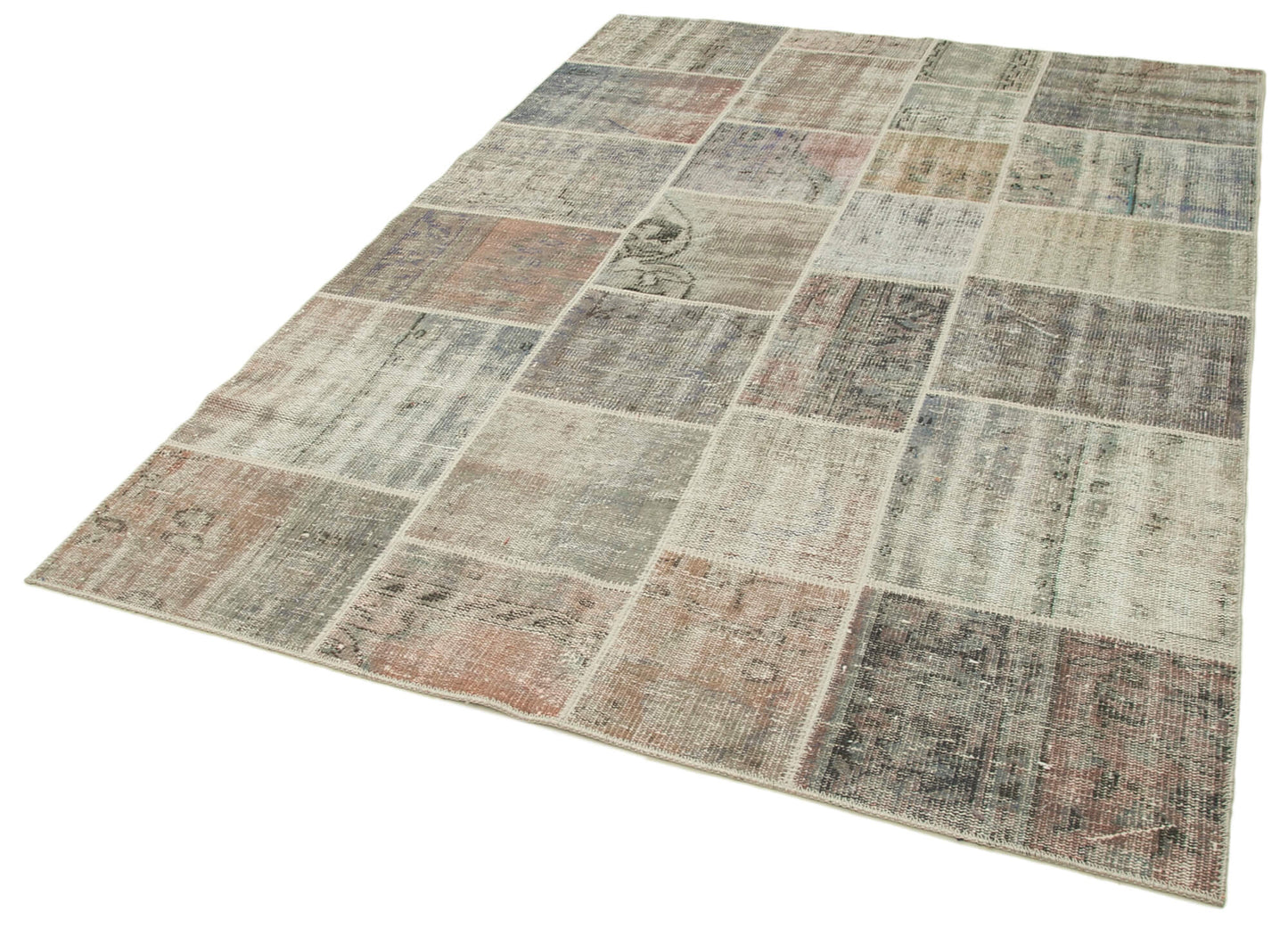 6x8 Grey Patchwork Rug - 31827