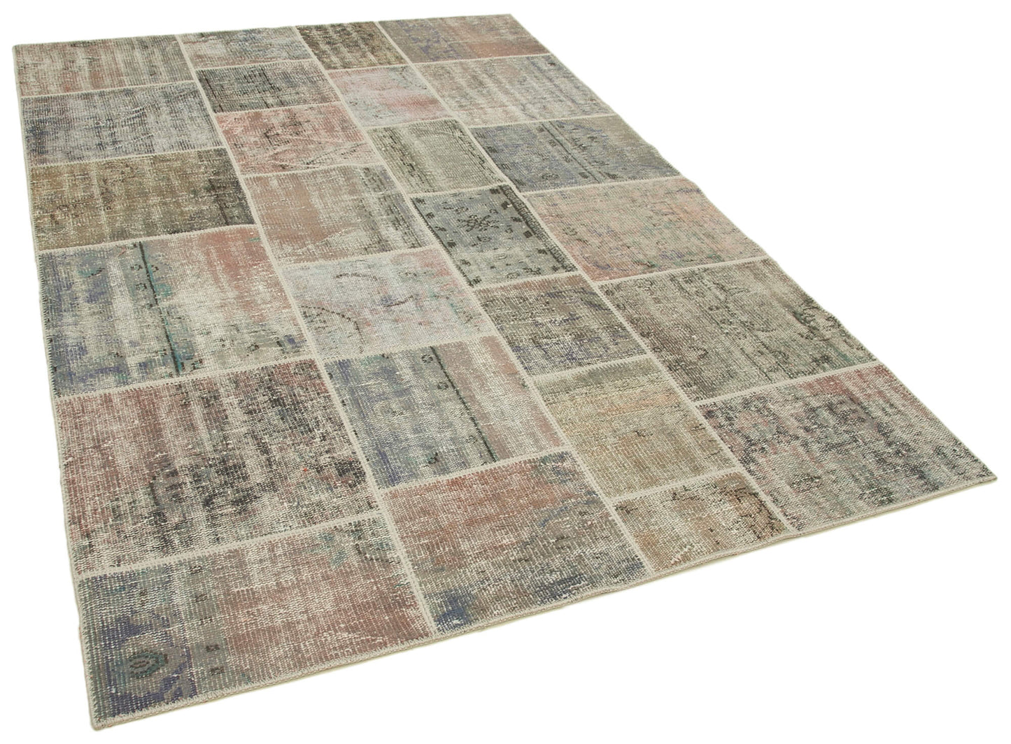 6x8 Grey Patchwork Rug - 31828