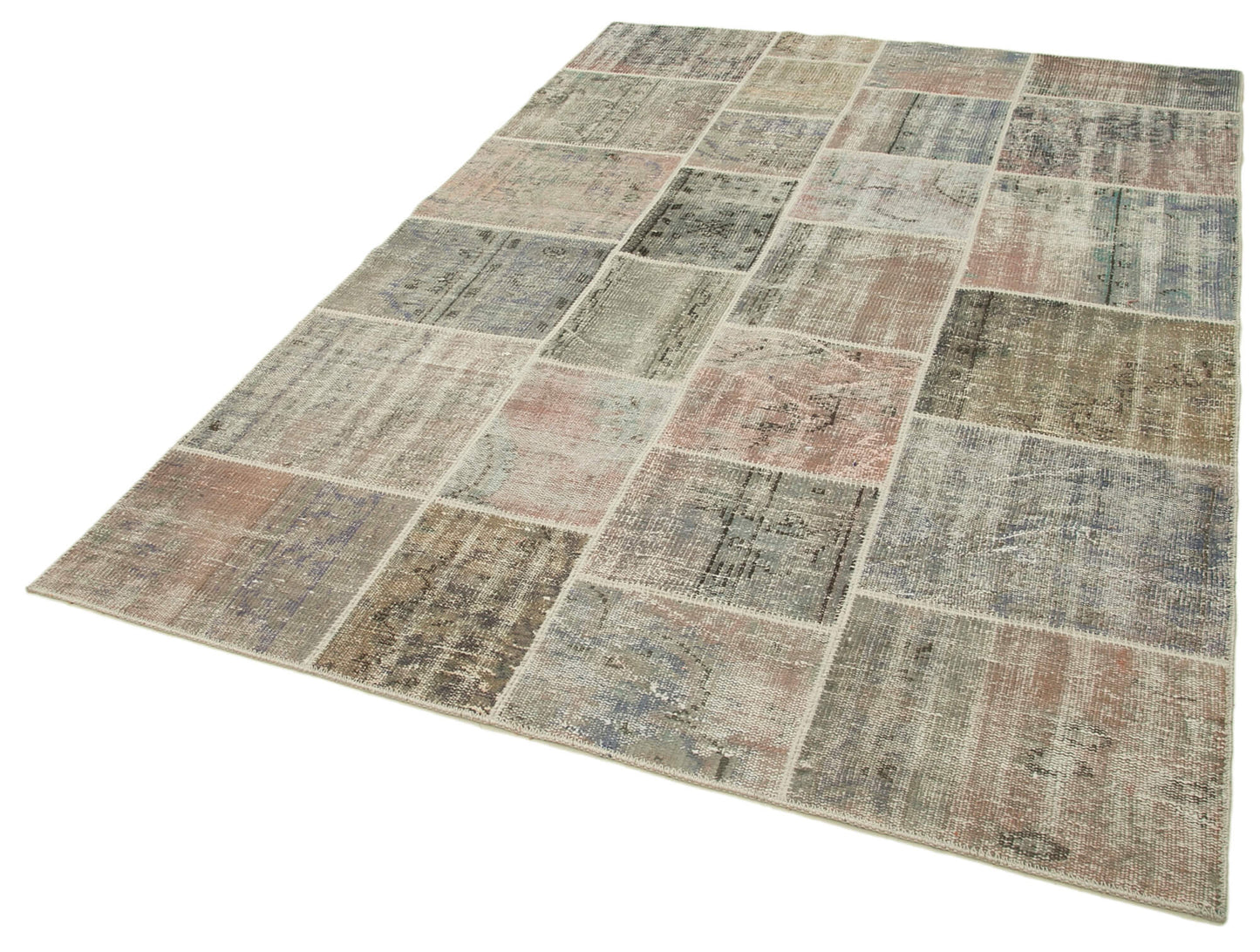 6x8 Grey Patchwork Rug - 31828