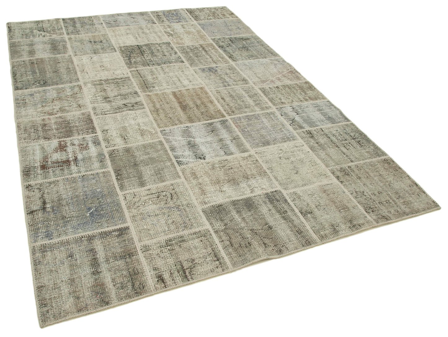 6x8 Grey Patchwork Rug - 31830