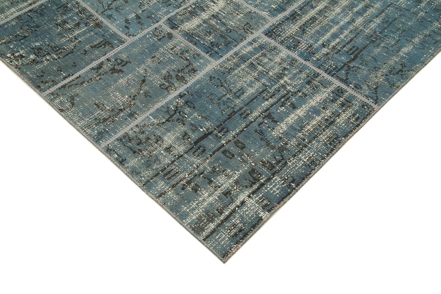 6x8 Blue Patchwork Rug - 31831