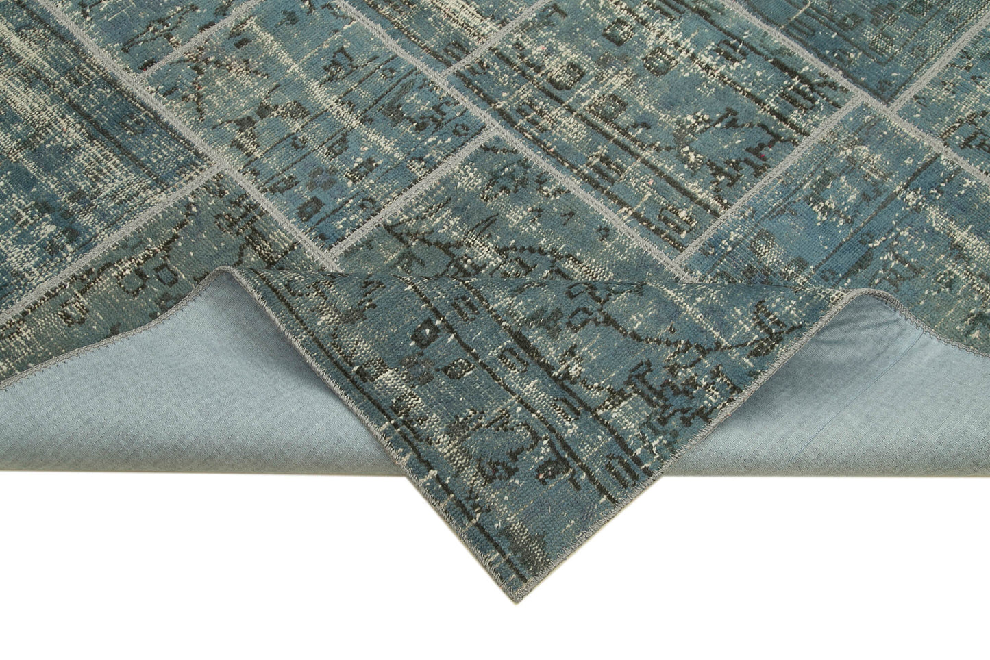 6x8 Blue Patchwork Rug - 31831