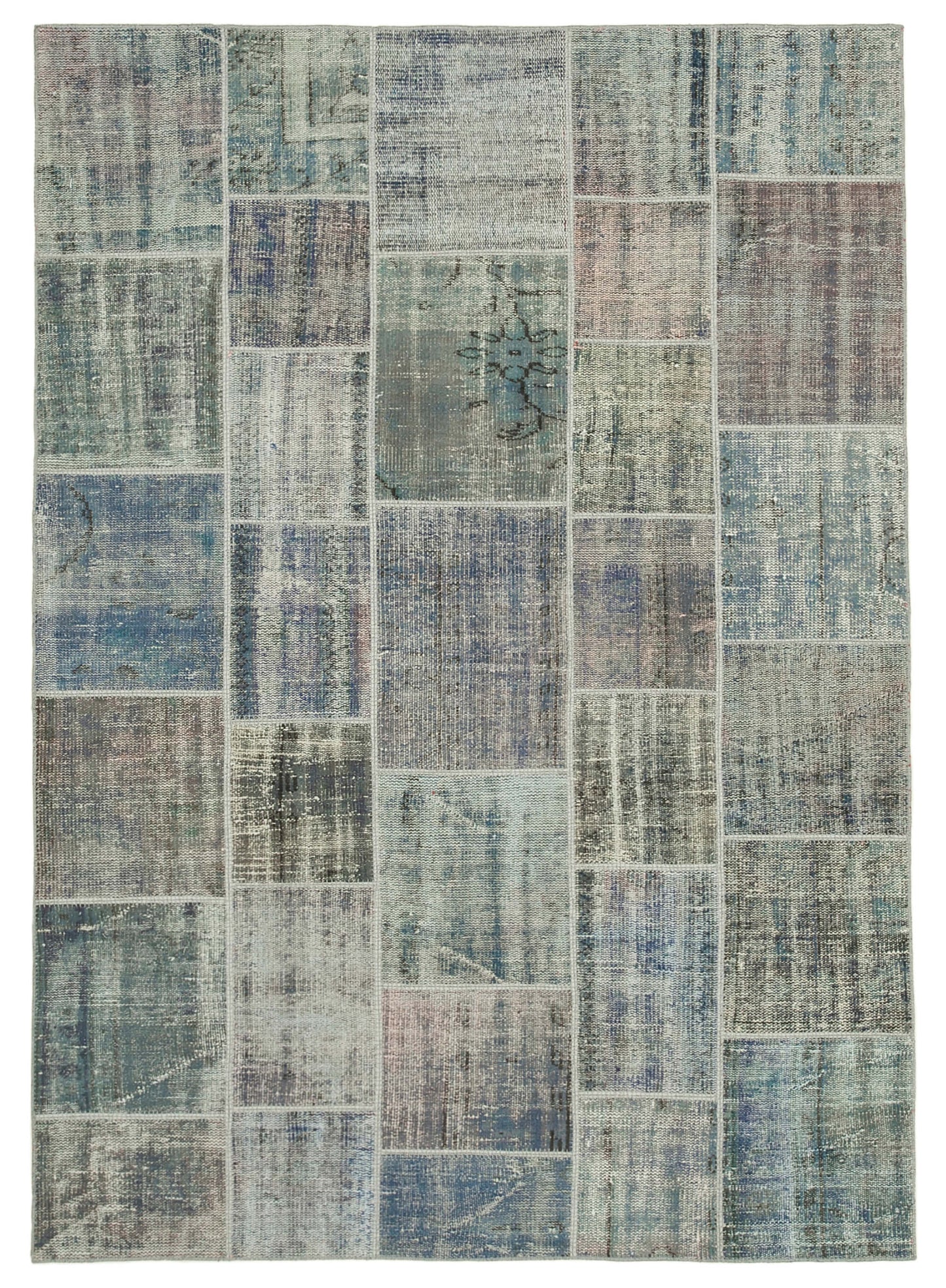 6x8 Grey Patchwork Rug - 31832