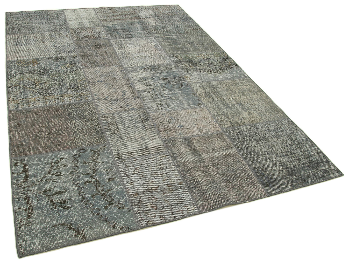 6x8 Grey Patchwork Rug - 31837