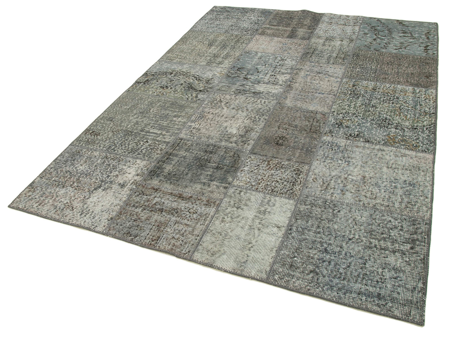 6x8 Grey Patchwork Rug - 31837