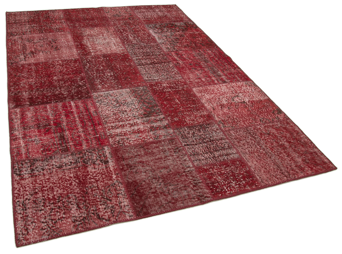 6x8 Red Patchwork Rug - 31838