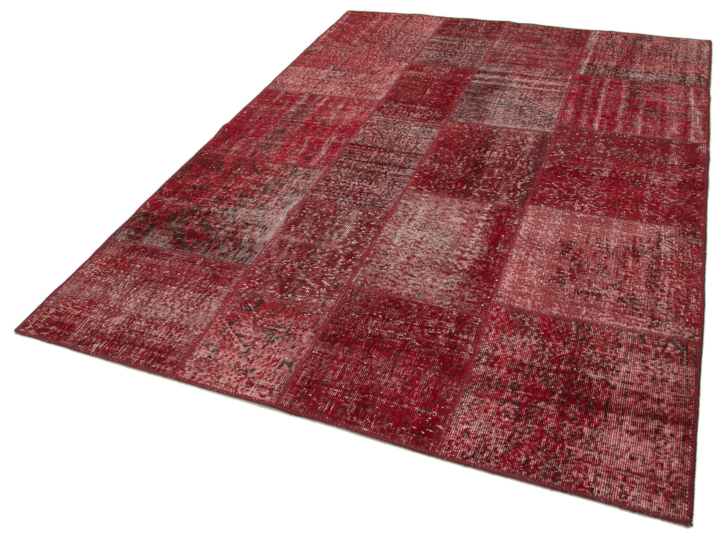 6x8 Red Patchwork Rug - 31838