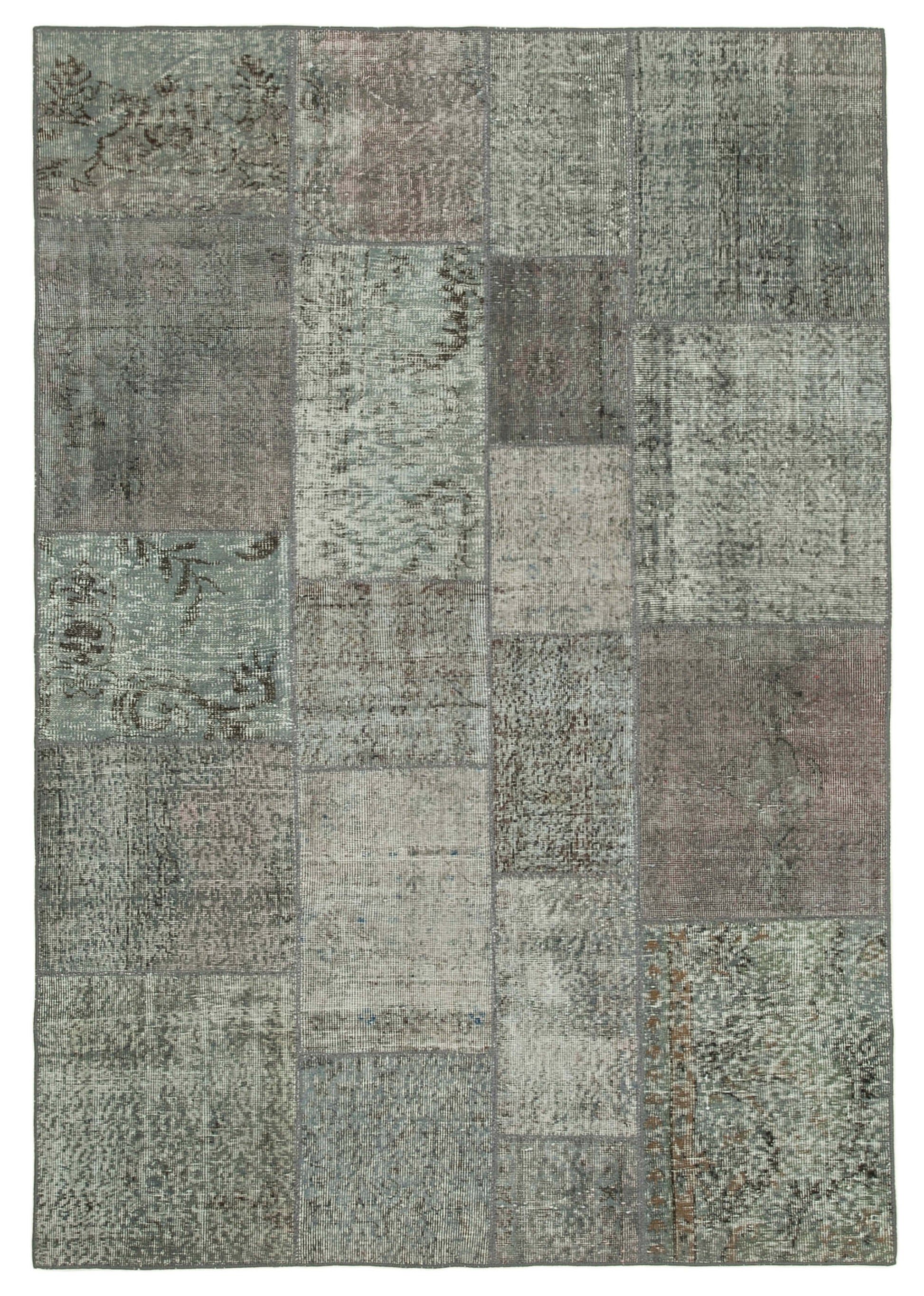 6x8 Grey Patchwork Rug - 31839