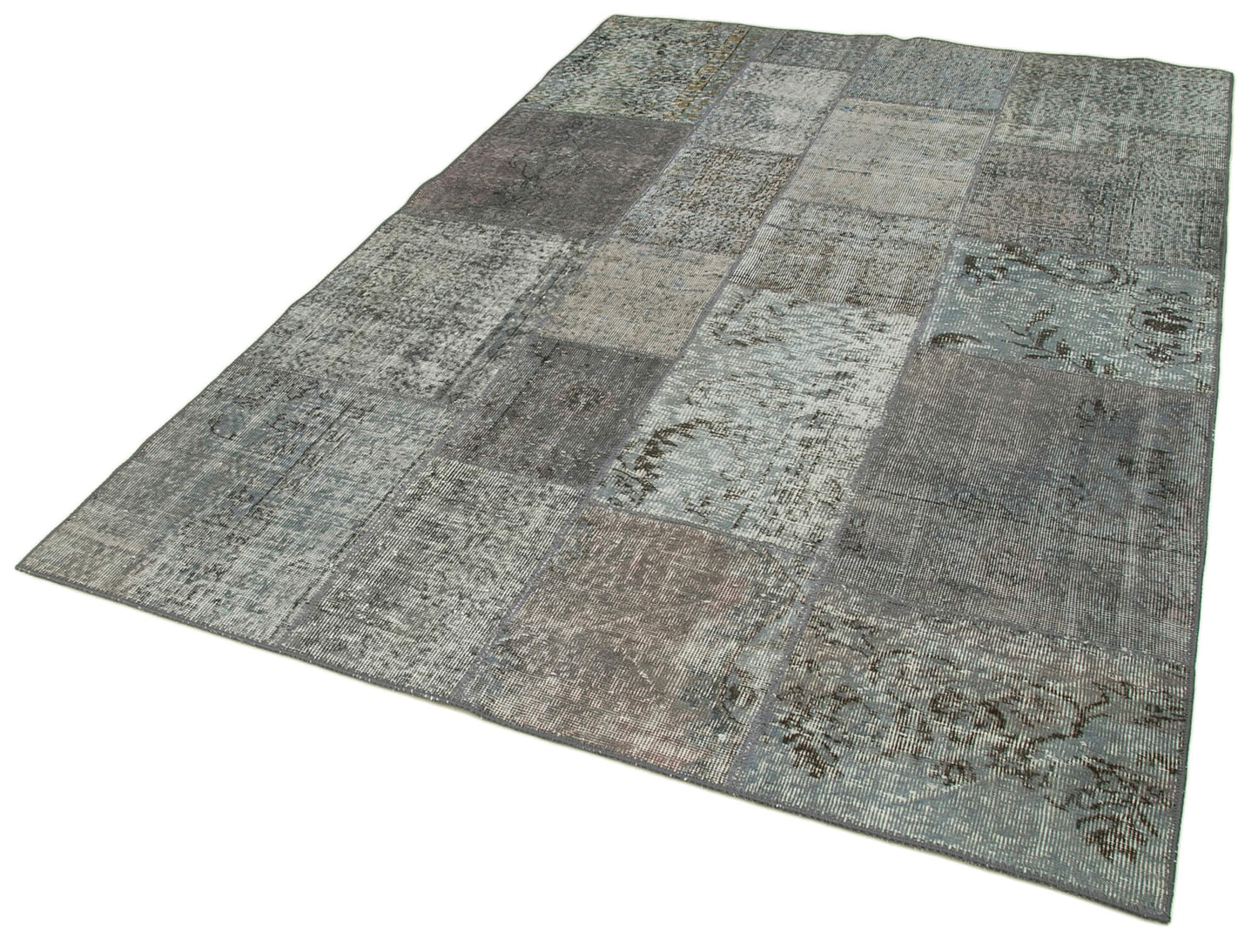 6x8 Grey Patchwork Rug - 31839