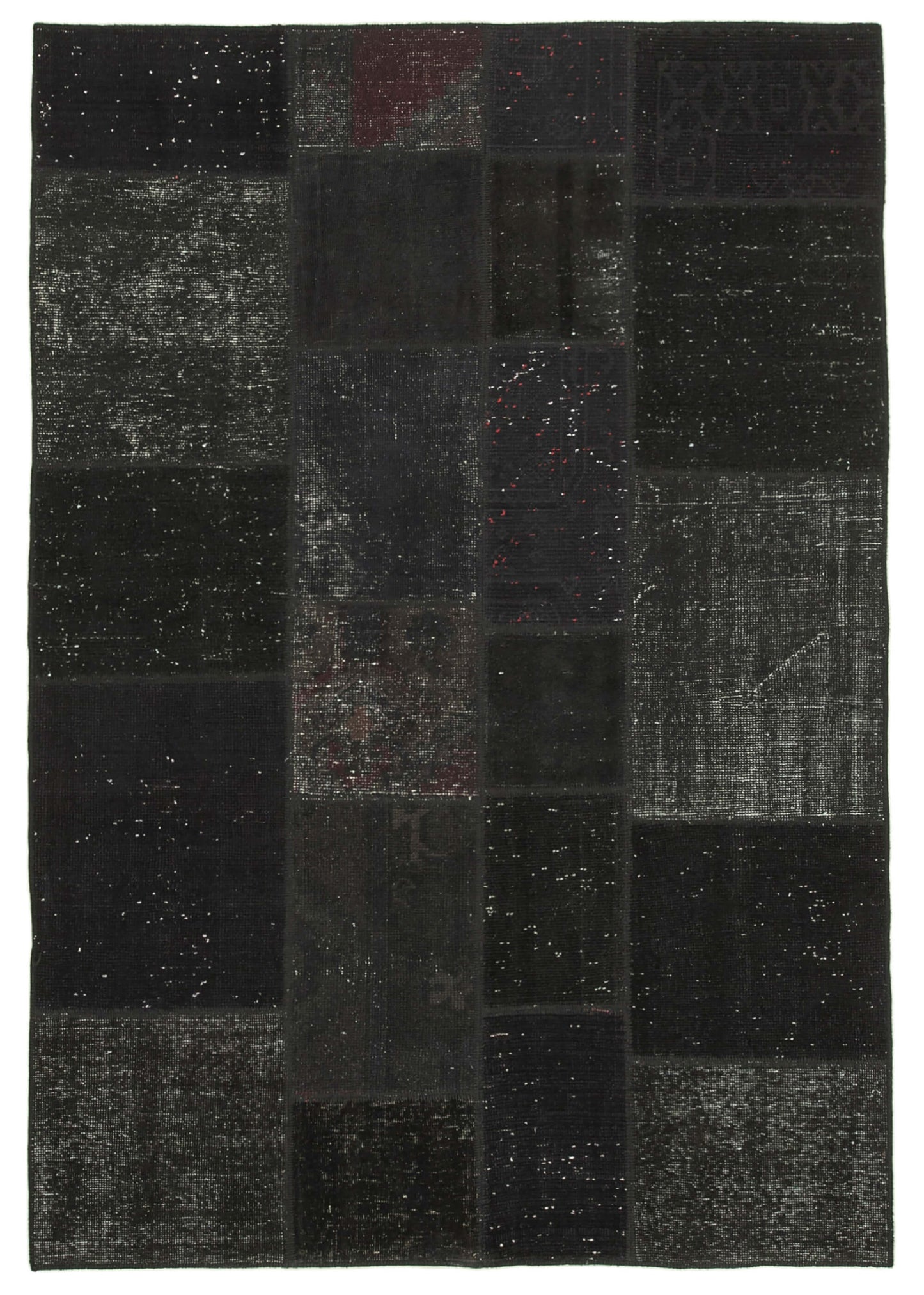 6x8 Black Patchwork Rug - 31840