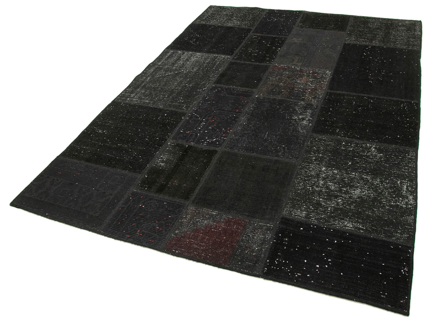 6x8 Black Patchwork Rug - 31840