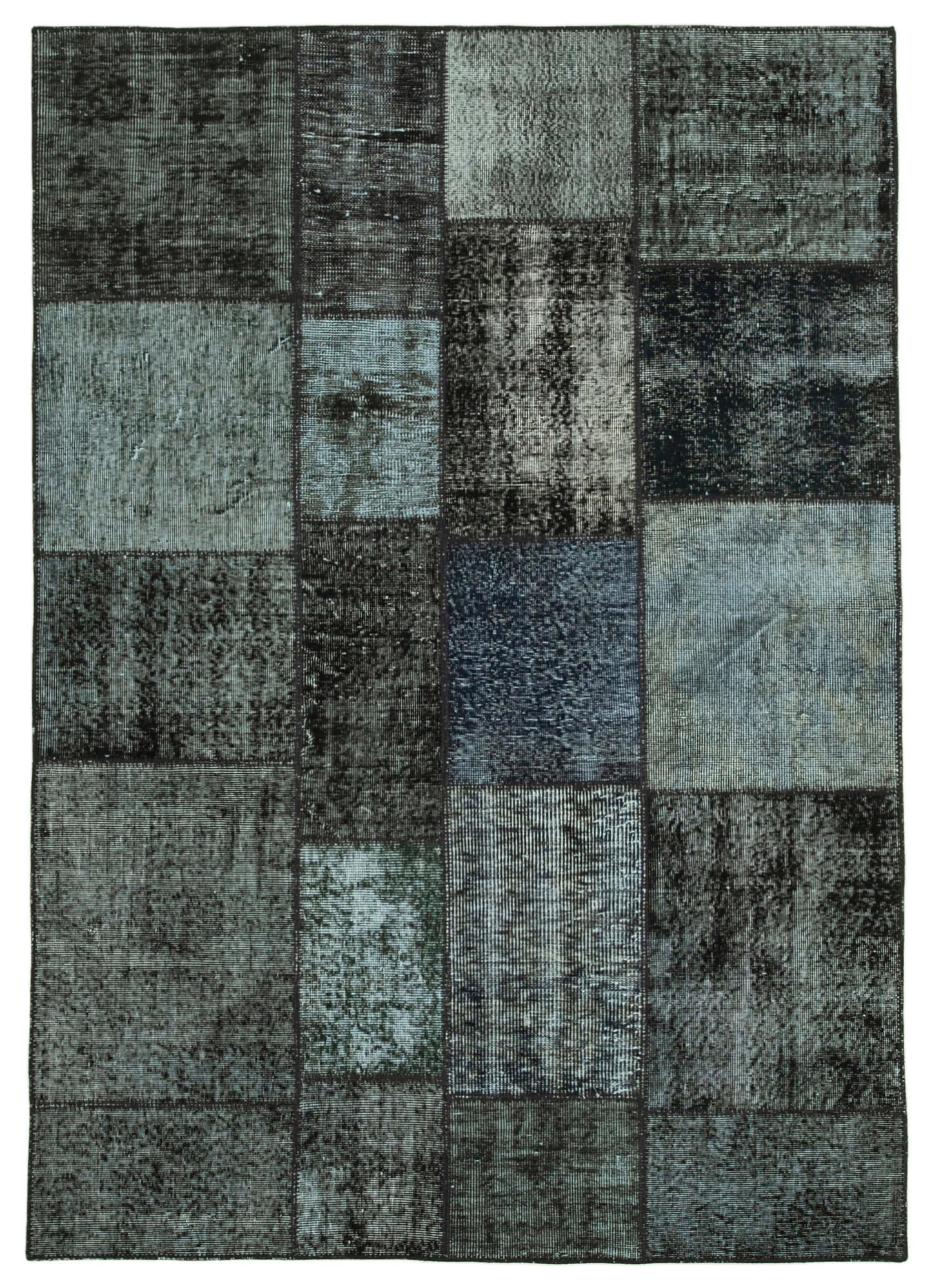 6x8 Black Patchwork Rug - 31842