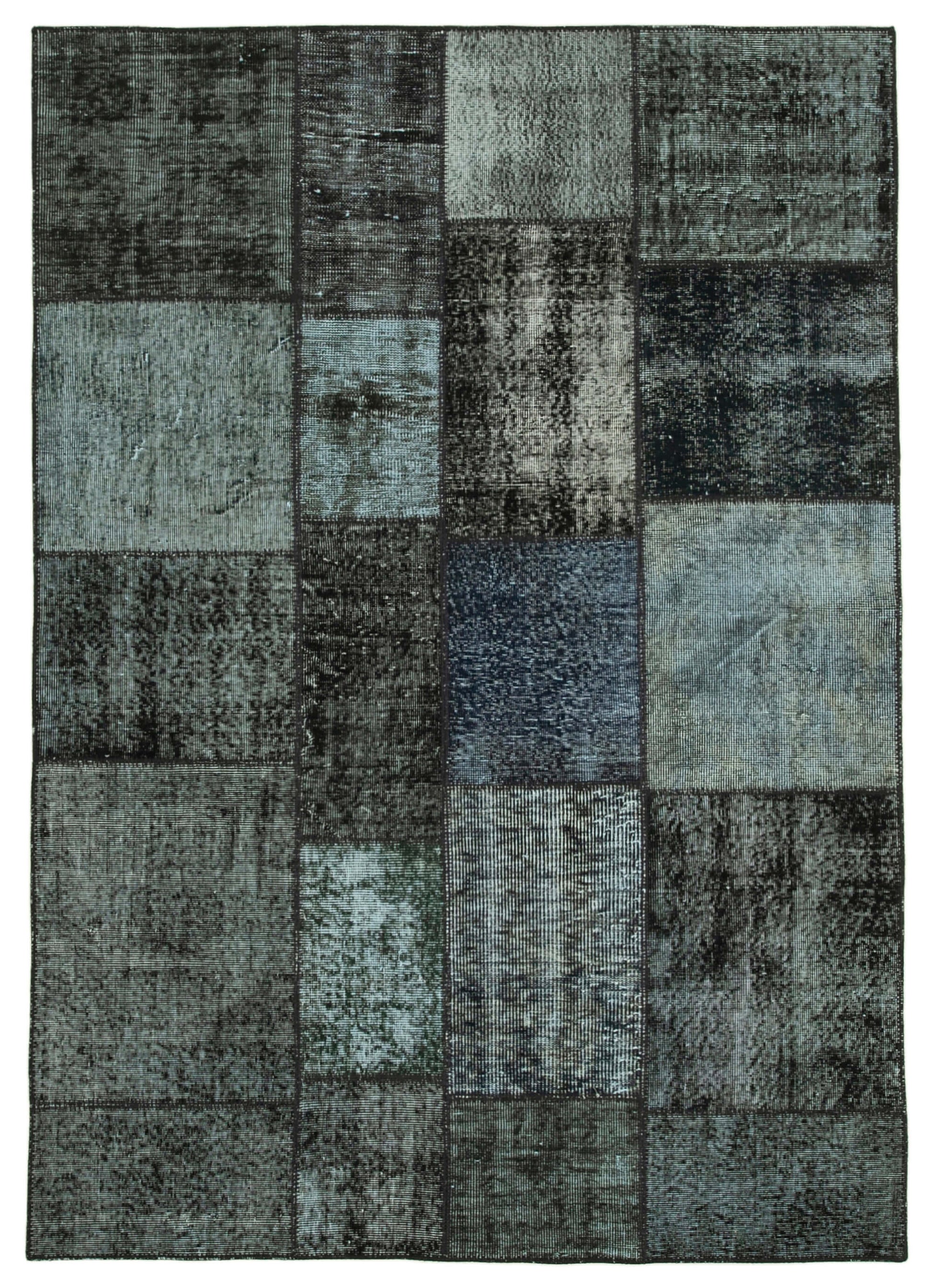 6x8 Black Patchwork Rug - 31842