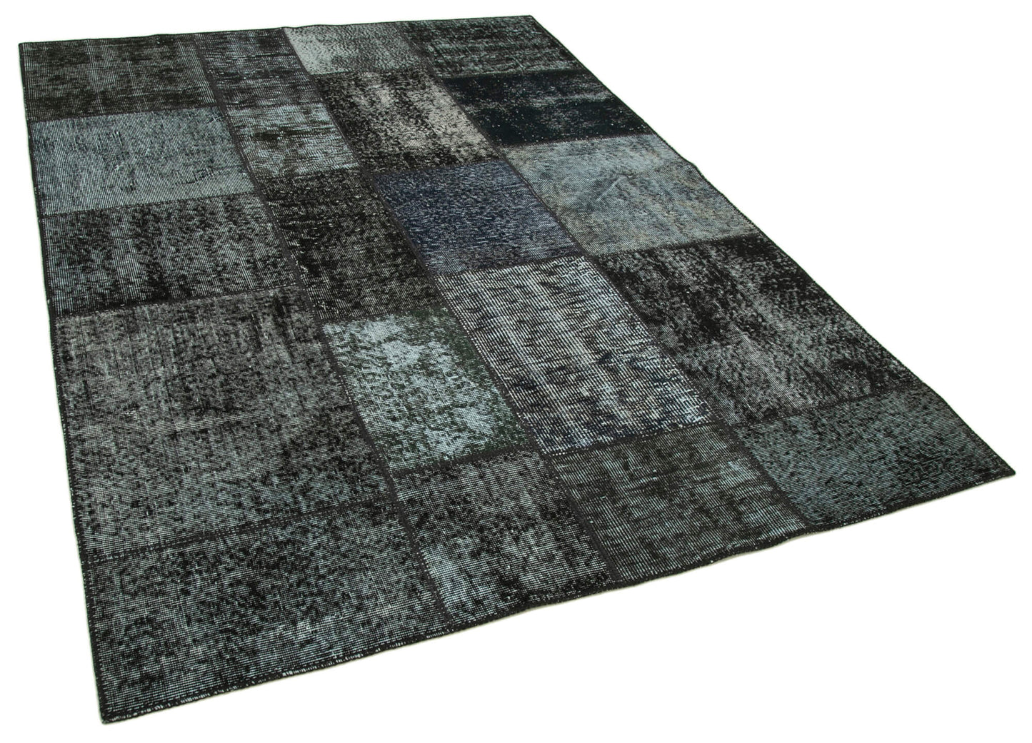 6x8 Black Patchwork Rug - 31842