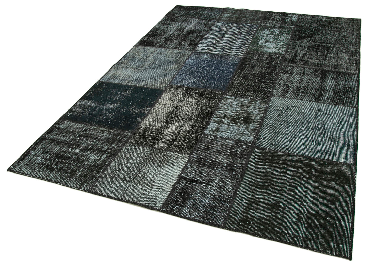 6x8 Black Patchwork Rug - 31842