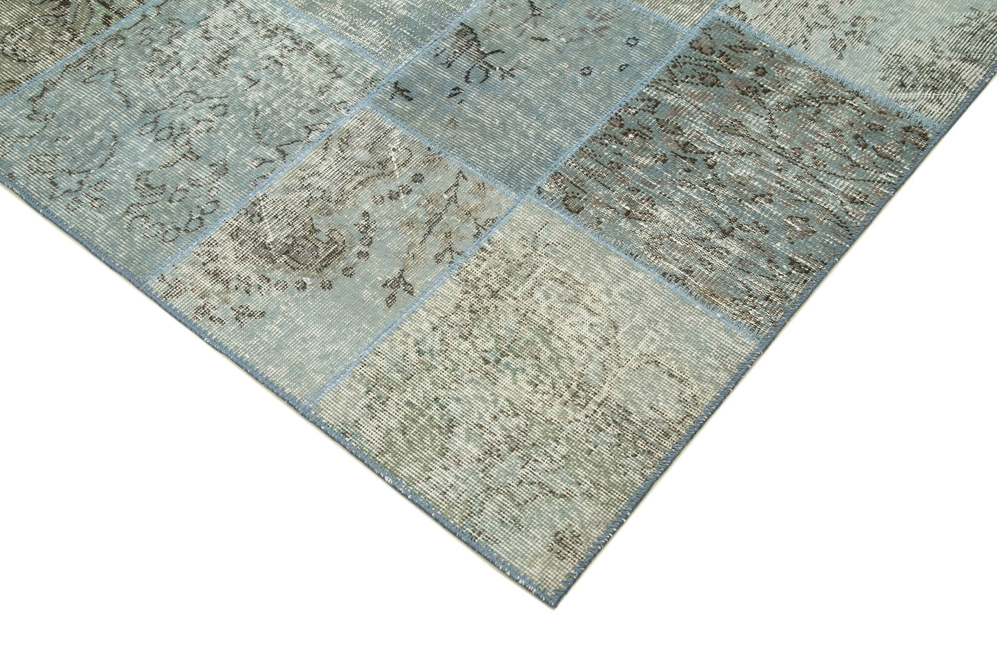 6x8 Blue Patchwork Rug - 31843