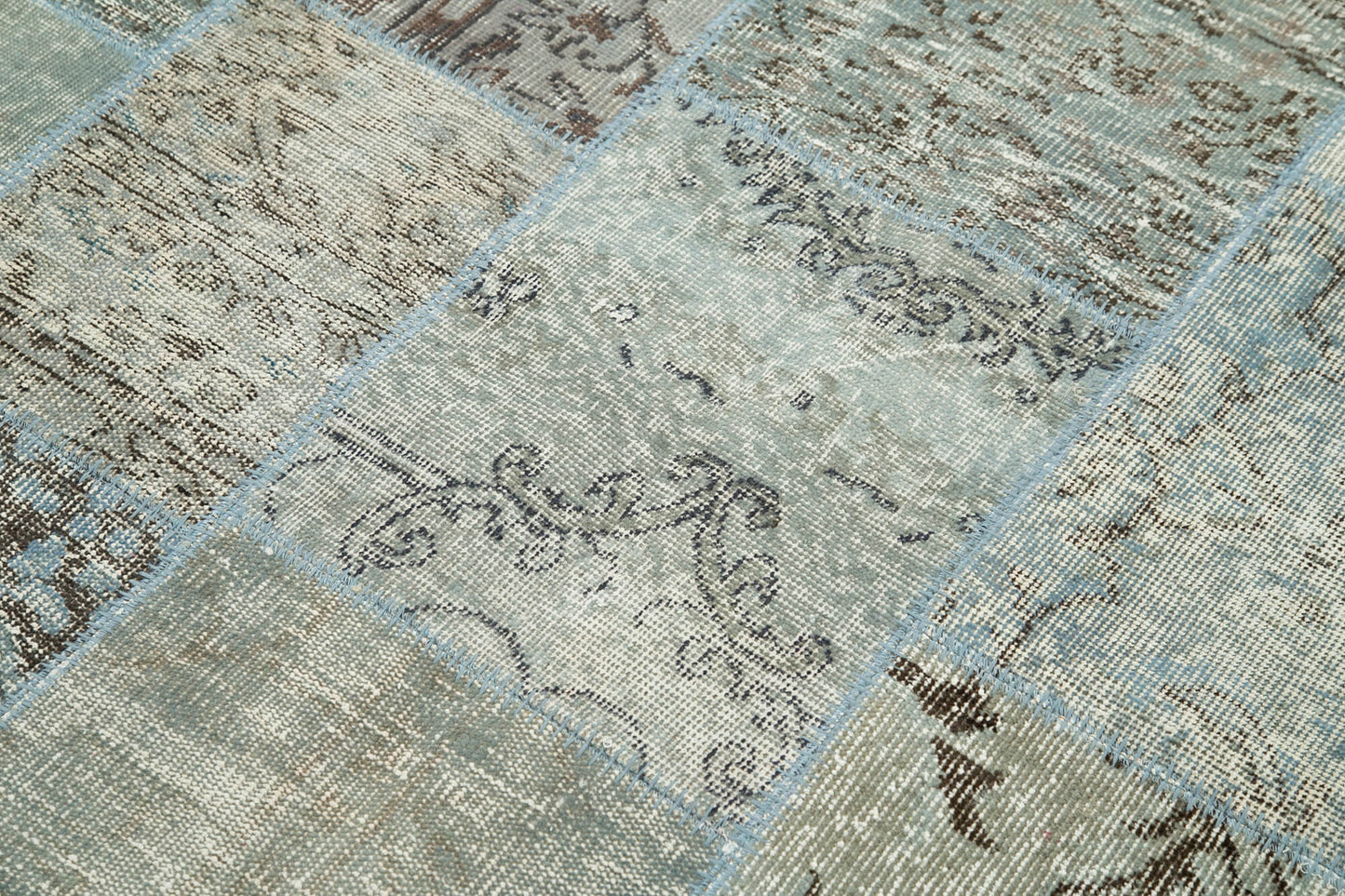 6x8 Blue Patchwork Rug - 31843