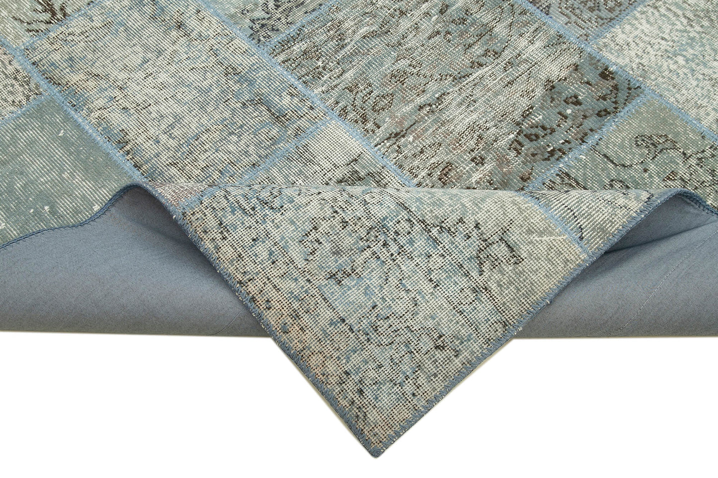 6x8 Blue Patchwork Rug - 31843