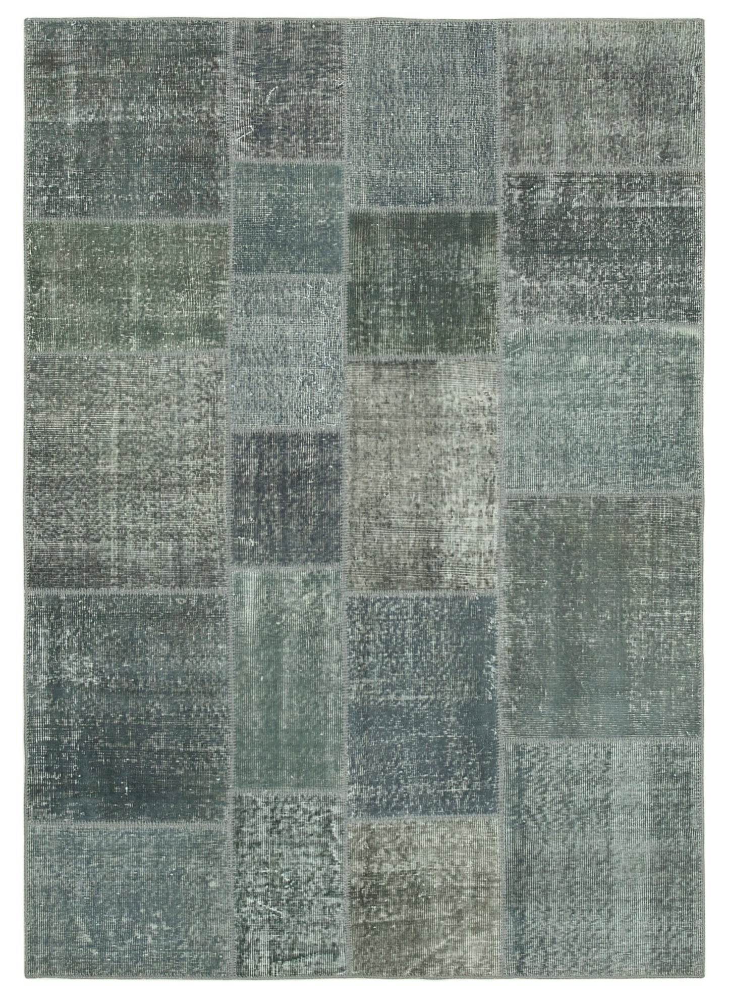 6x8 Grey Patchwork Rug - 31850