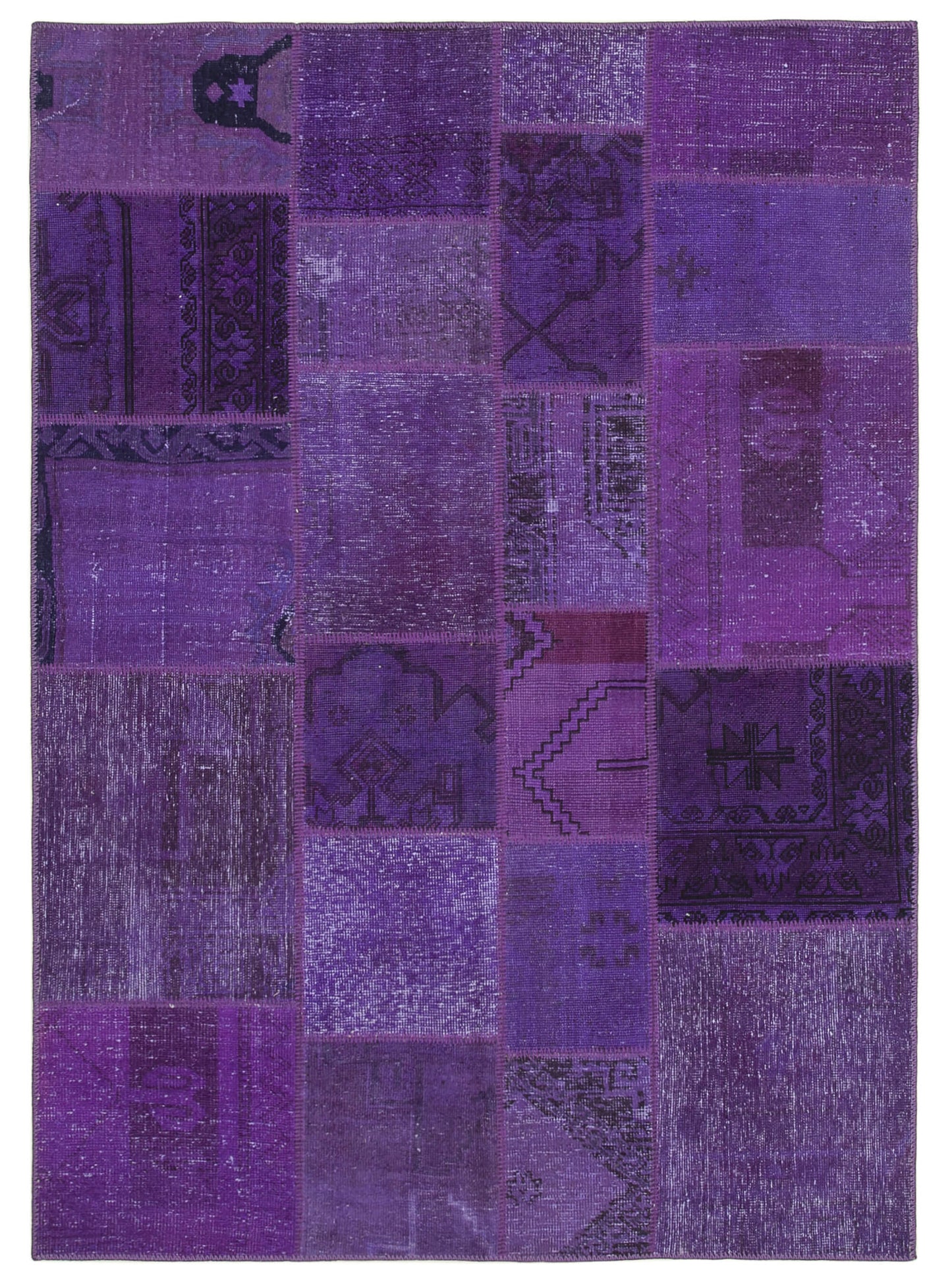 6x8 Purple Patchwork Rug - 31851