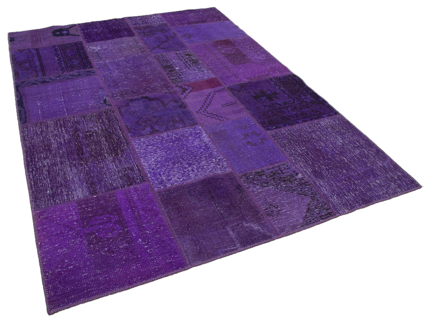 6x8 Purple Patchwork Rug - 31851