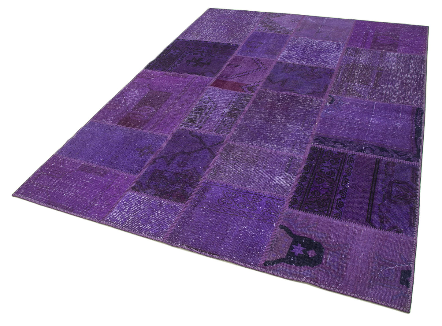 6x8 Purple Patchwork Rug - 31851