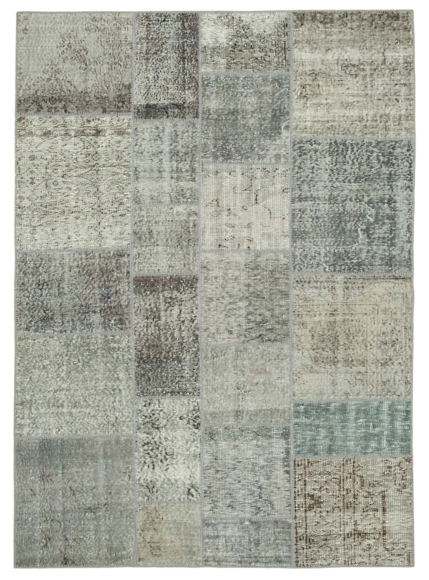 6x8 Grey Patchwork Rug - 31854