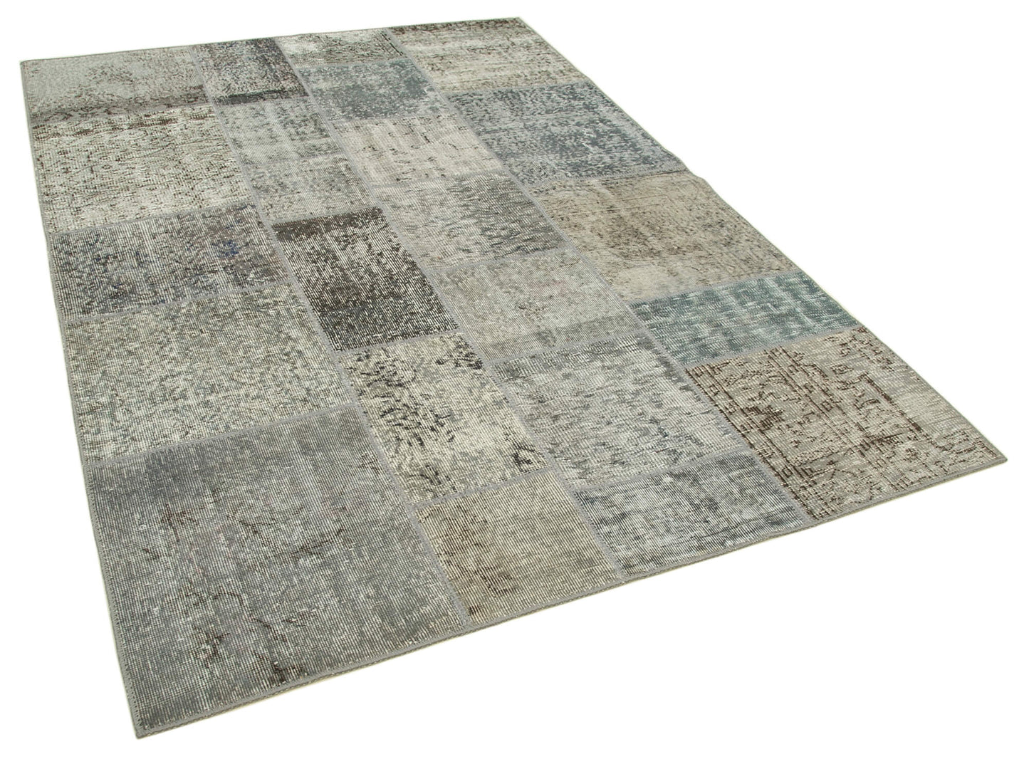 6x8 Grey Patchwork Rug - 31854