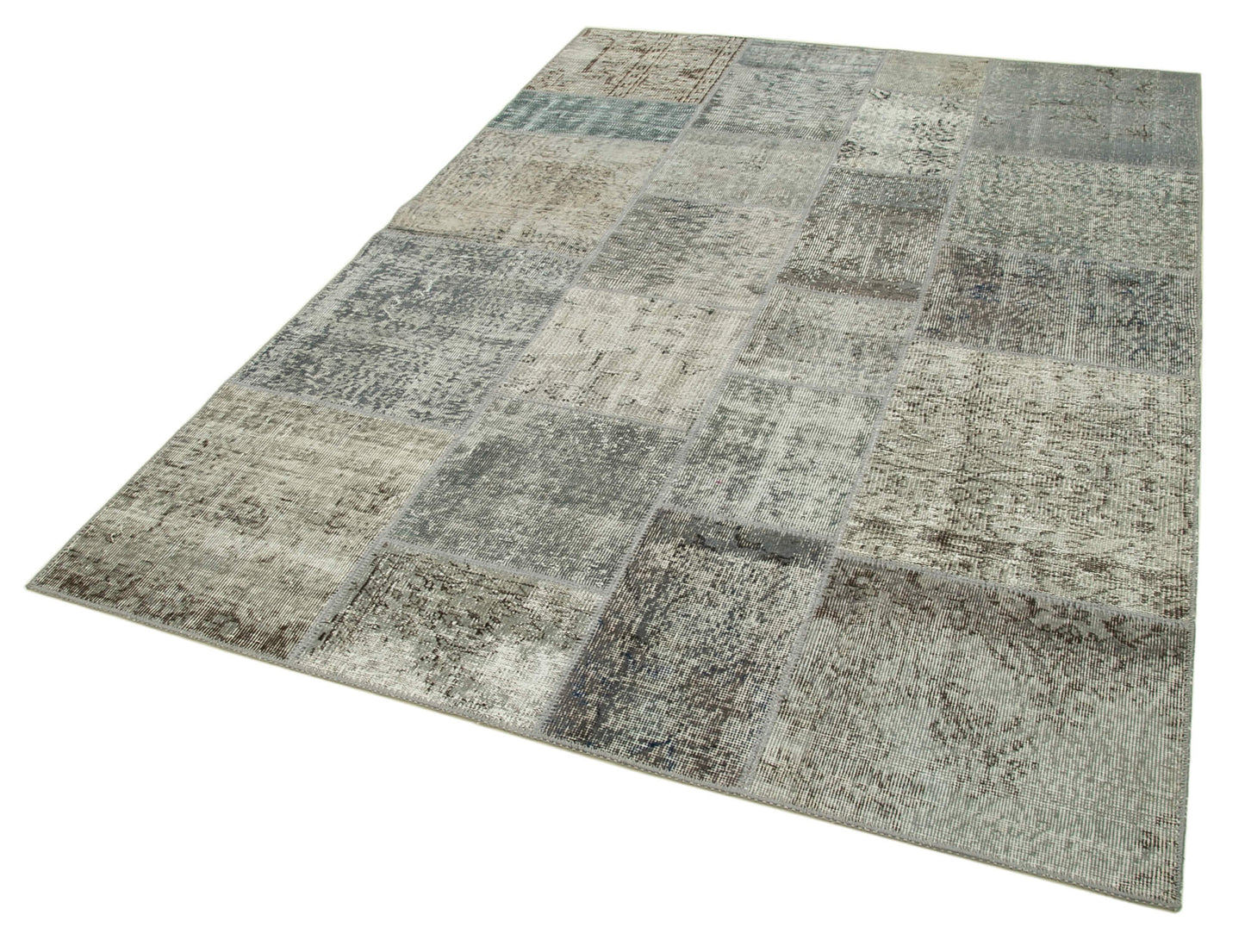 6x8 Grey Patchwork Rug - 31854