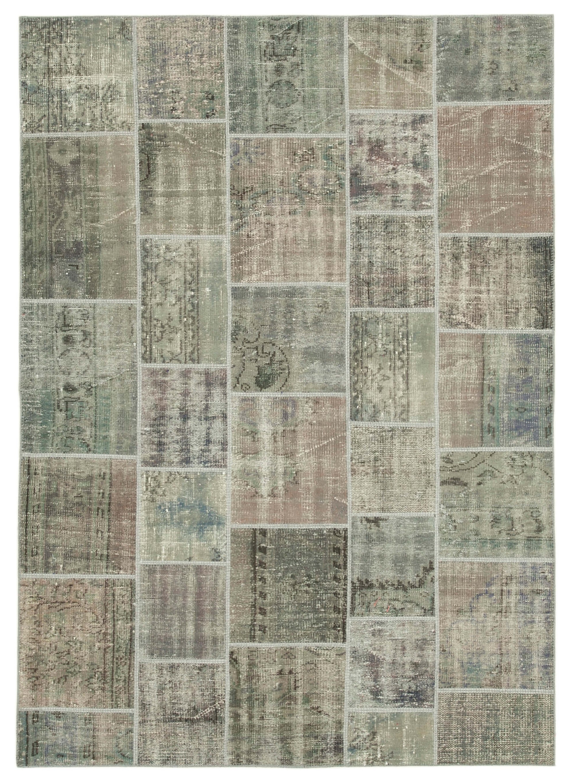 6x8 Grey Patchwork Rug - 31855