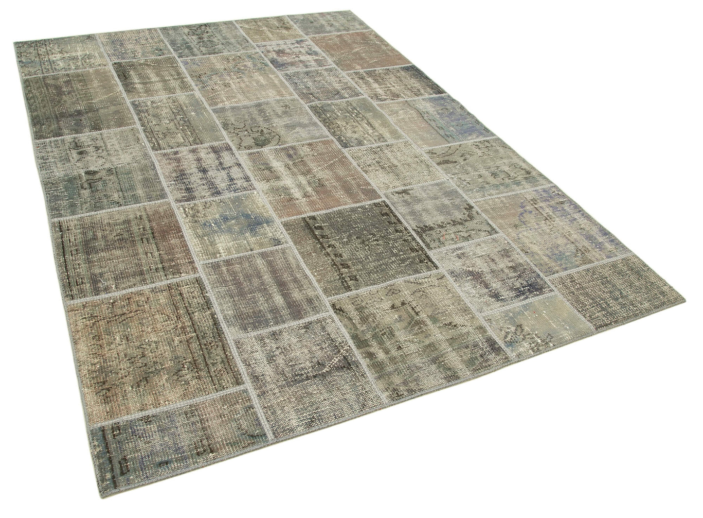 6x8 Grey Patchwork Rug - 31855