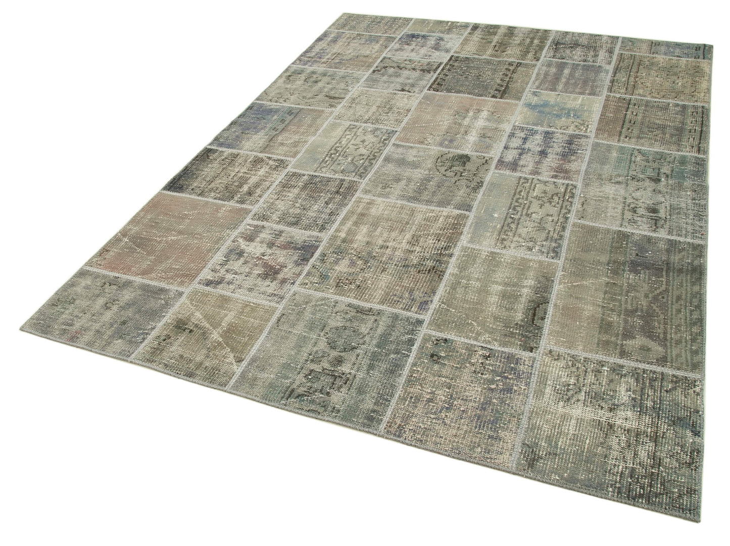 6x8 Grey Patchwork Rug - 31855