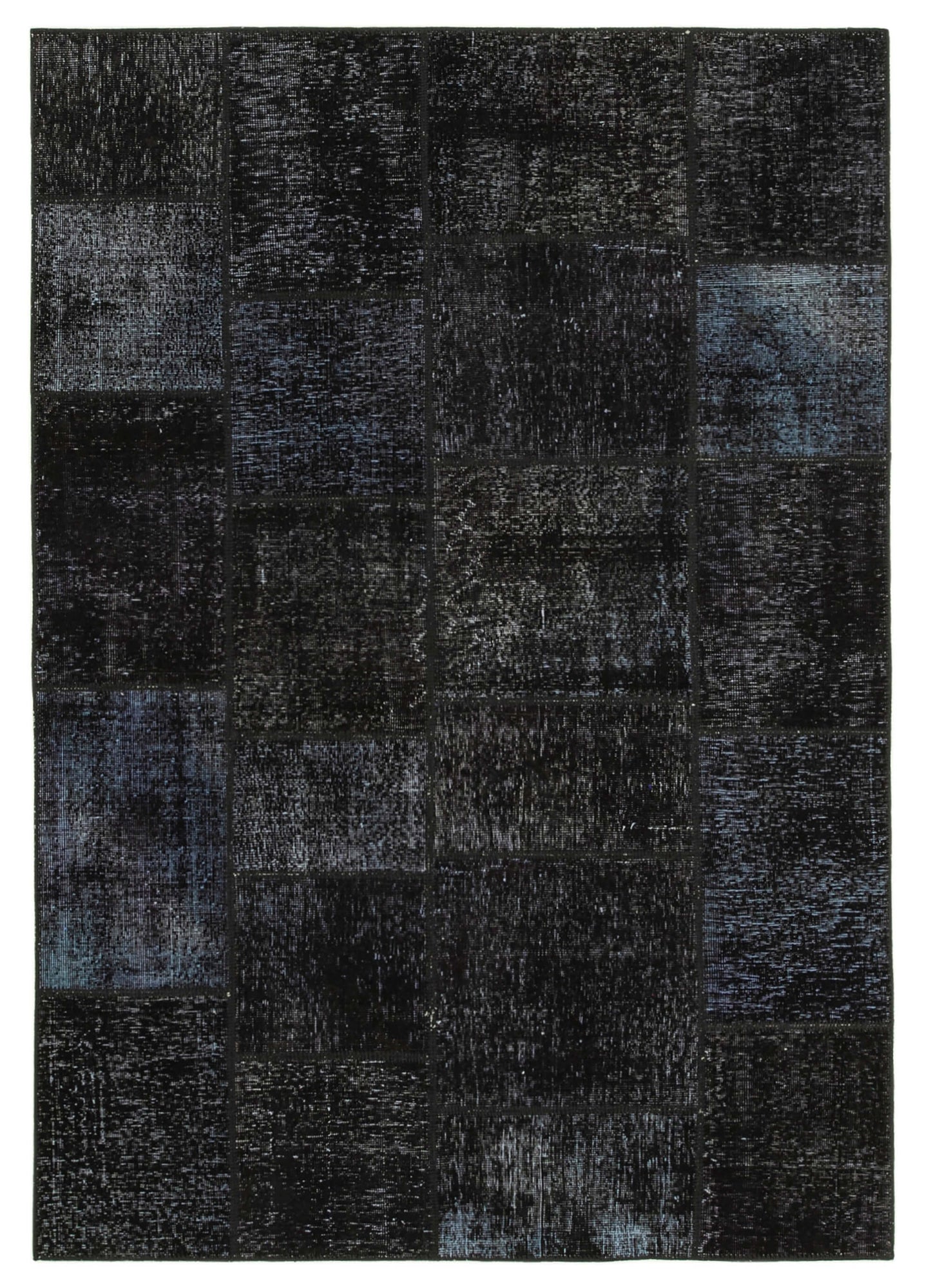 5x8 Black Patchwork Rug - 31856