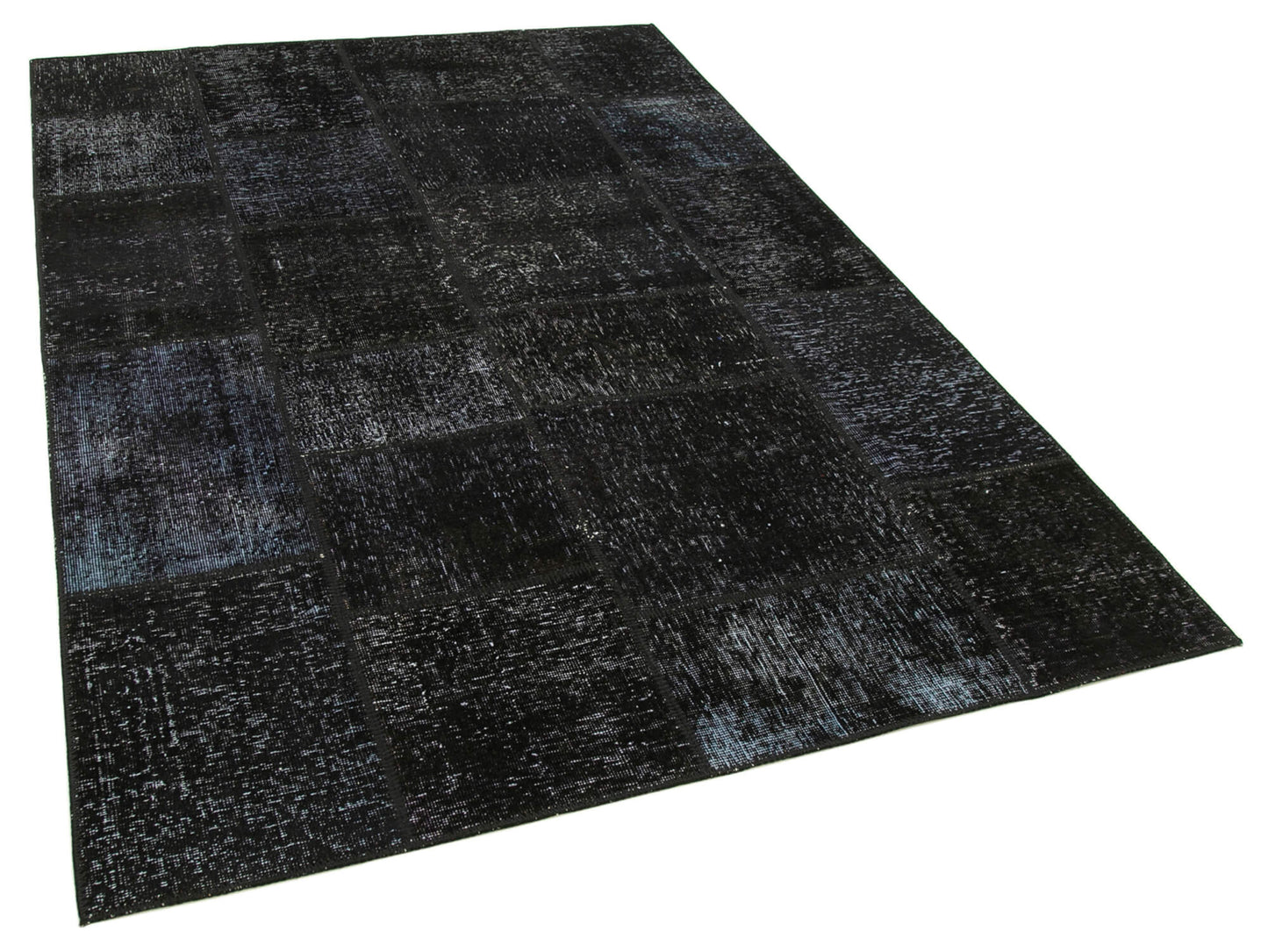 5x8 Black Patchwork Rug - 31856