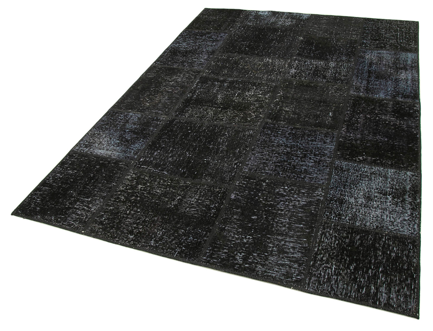 5x8 Black Patchwork Rug - 31856