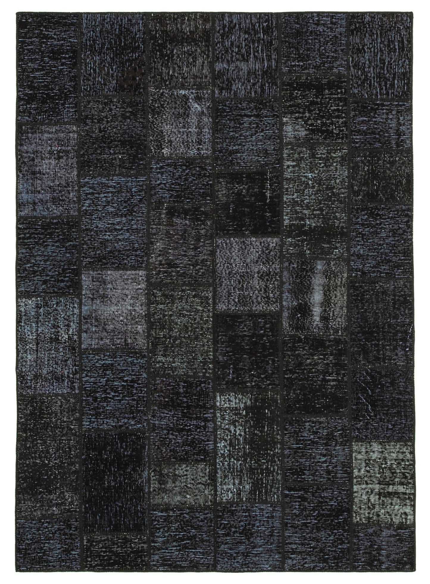 6x8 Black Patchwork Rug - 31858