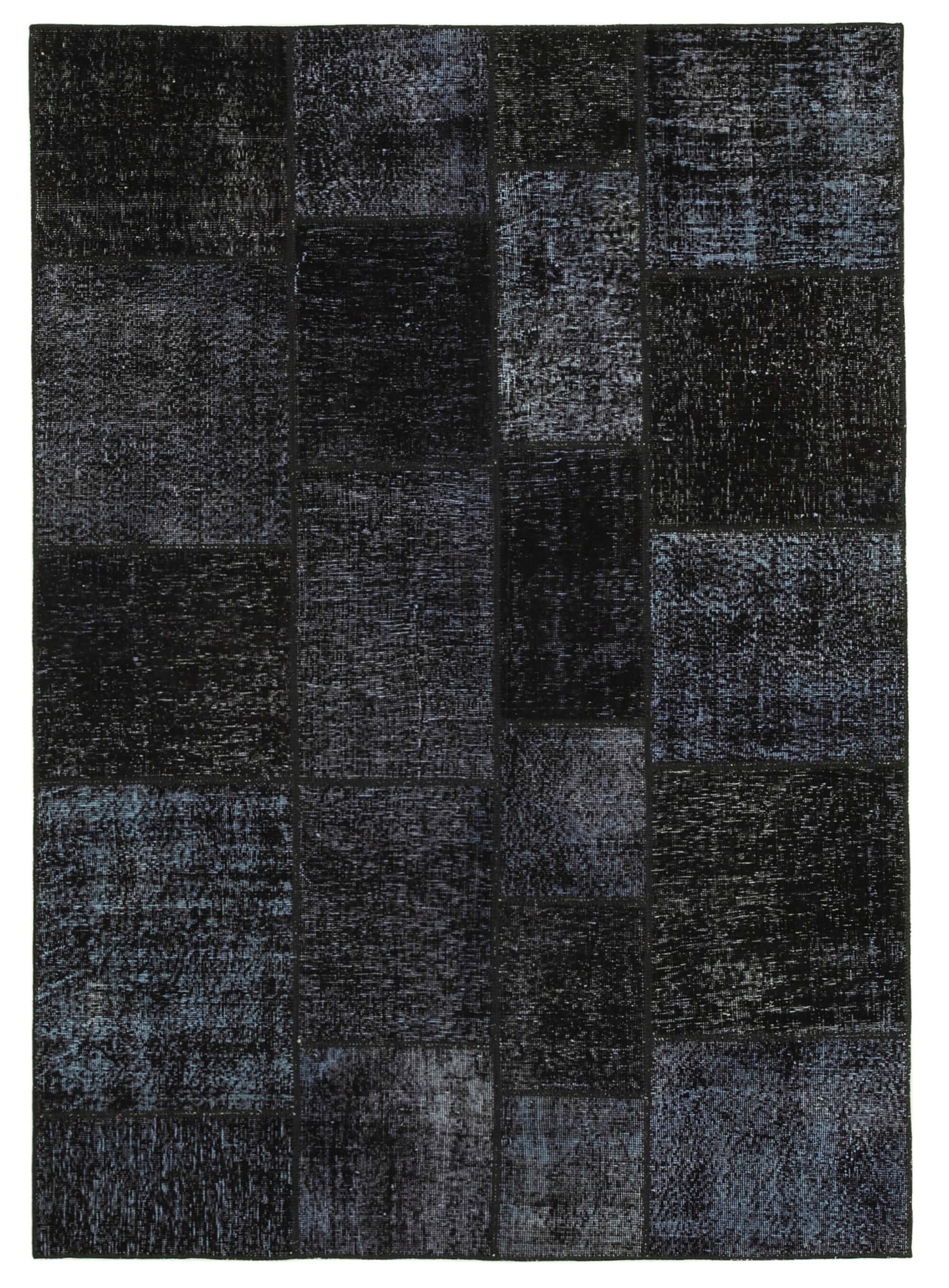 6x8 Black Patchwork Rug - 31860