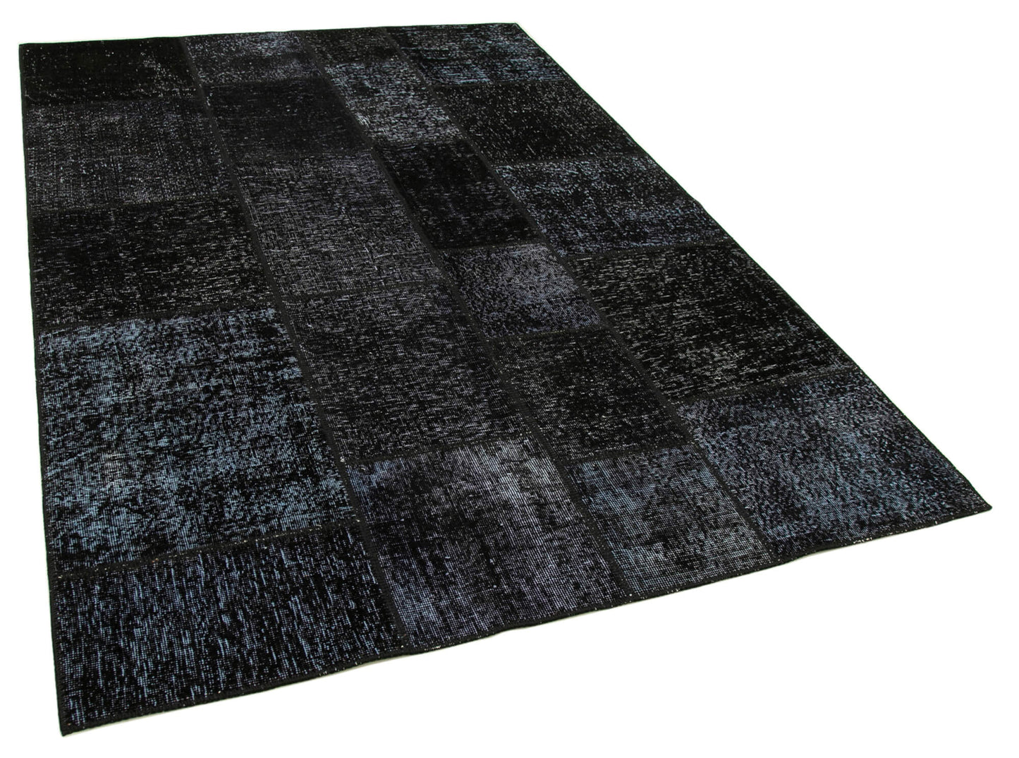 6x8 Black Patchwork Rug - 31860