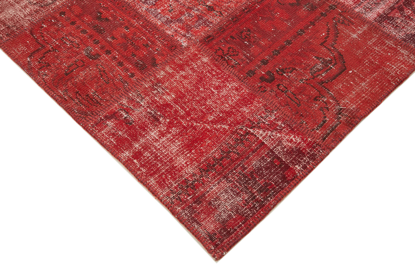 6x8 Red Patchwork Rug - 31863