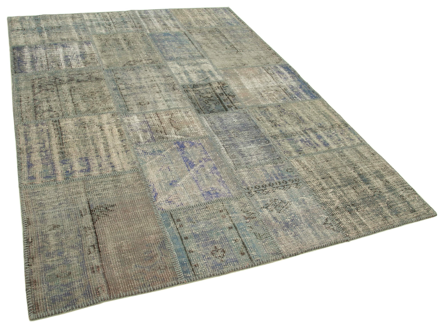 6x8 Grey Patchwork Rug - 31864