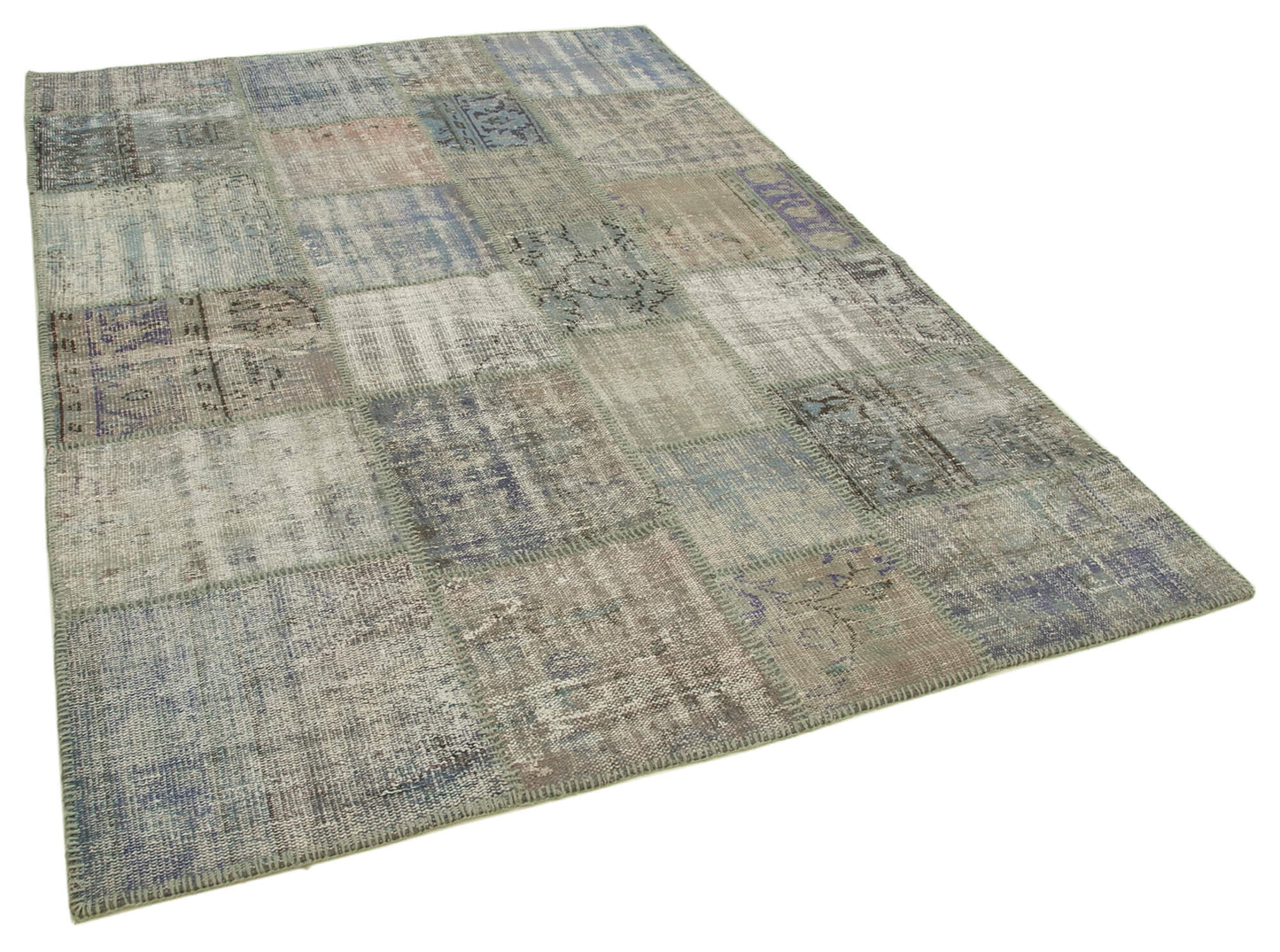 6x8 Grey Patchwork Rug - 31868