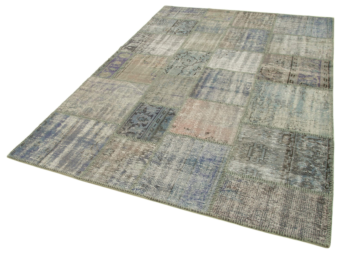 6x8 Grey Patchwork Rug - 31868